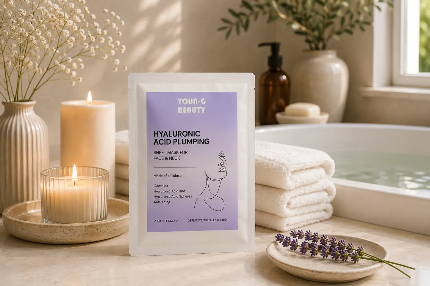 HYALURONIC PLUMPING FACE-NECK MASK